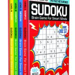 Sudoku-Brain Games For Smart Minds Box Set of 4 Books : Brain Booster Puzzles for Kids,480+ Fun Game
