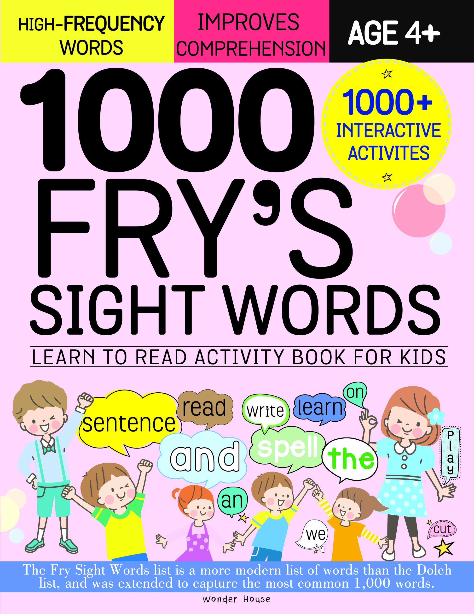 9789354409851 1000 Fry’s Sight Words: Learn to Read Activity Book for Kids - تصویر 1