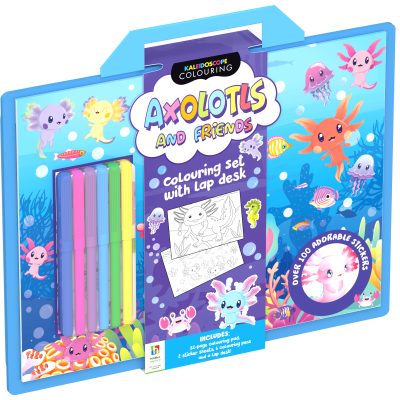 Adorable Axolotls Colouring Set with Lap Desk